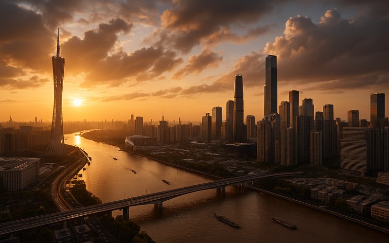 Skyline de Guangzhou, Capital da Manufatura